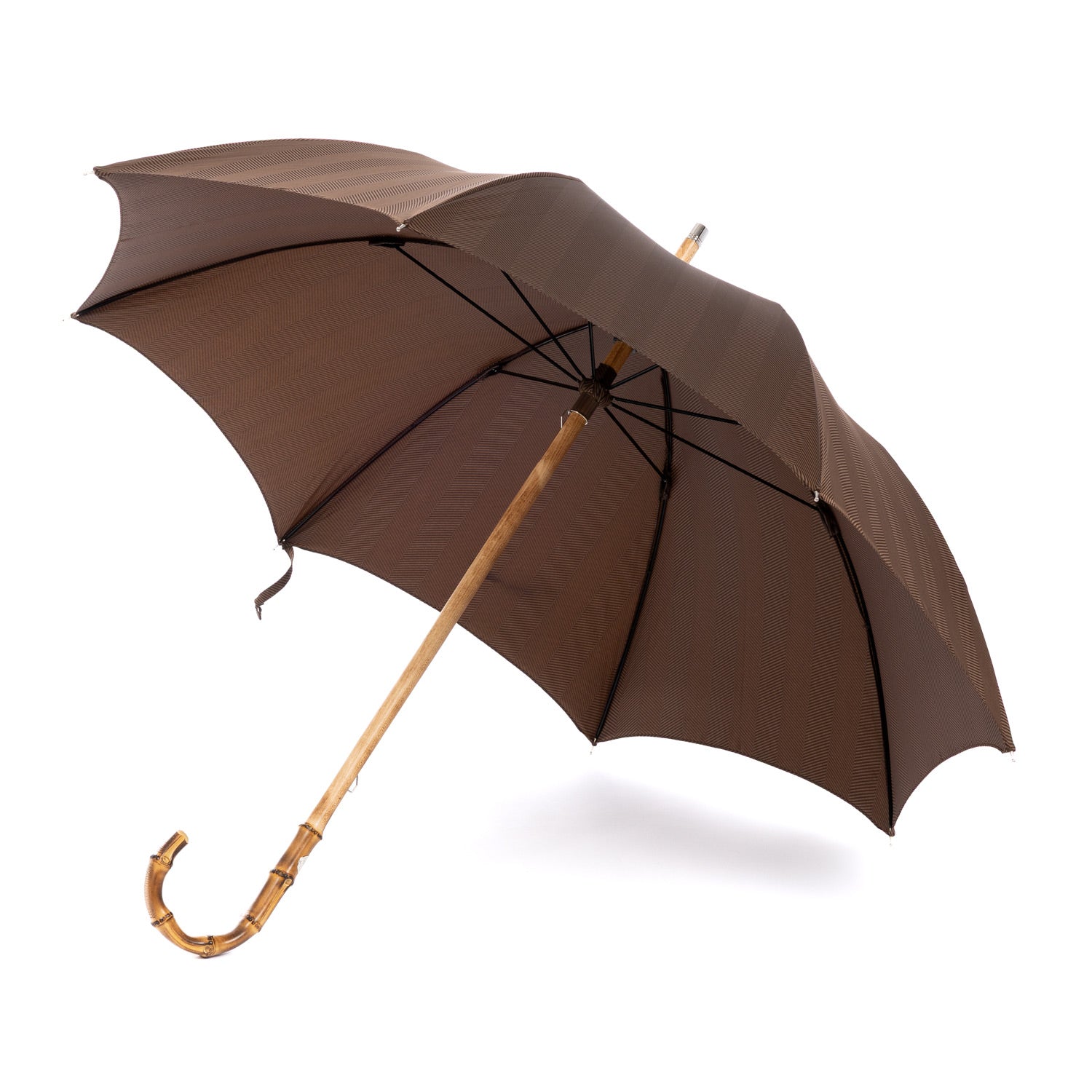 Francesco Maglia x MJ: Stick Umbrella "Lord" with Solid Wood Frame and Bamboo Handle - purely handmade
